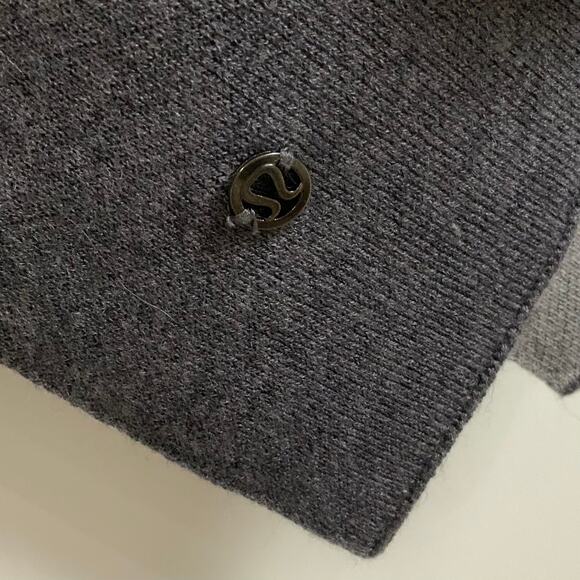 Lululemon After Asana Wrap Cashmere Blend Yoga Sweater Grey Women's Small - Picture 5 of 9